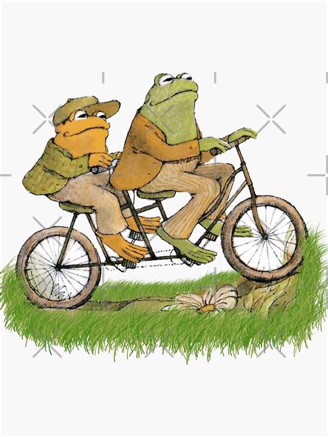 Frog And Toad On Bike